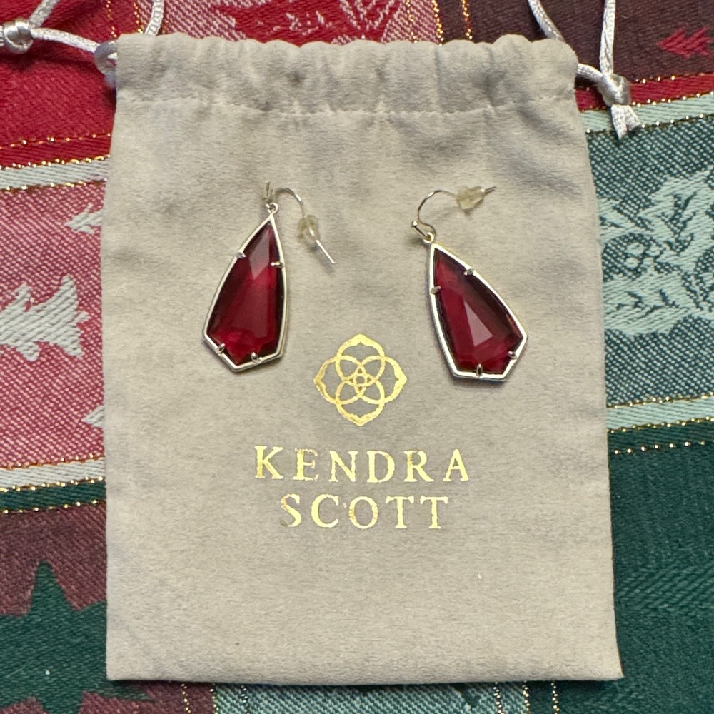 Kendra Scott Ruby Red Drop Earrings